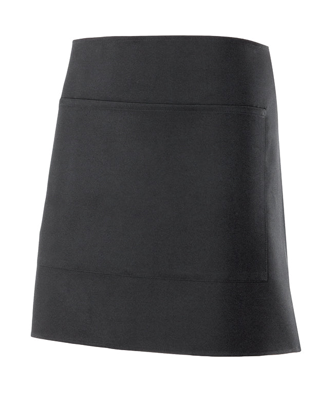 Delantal Corto con Bolsillo - negro