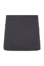 Delantal Corto Canvas Bicolor - Gris + Granate