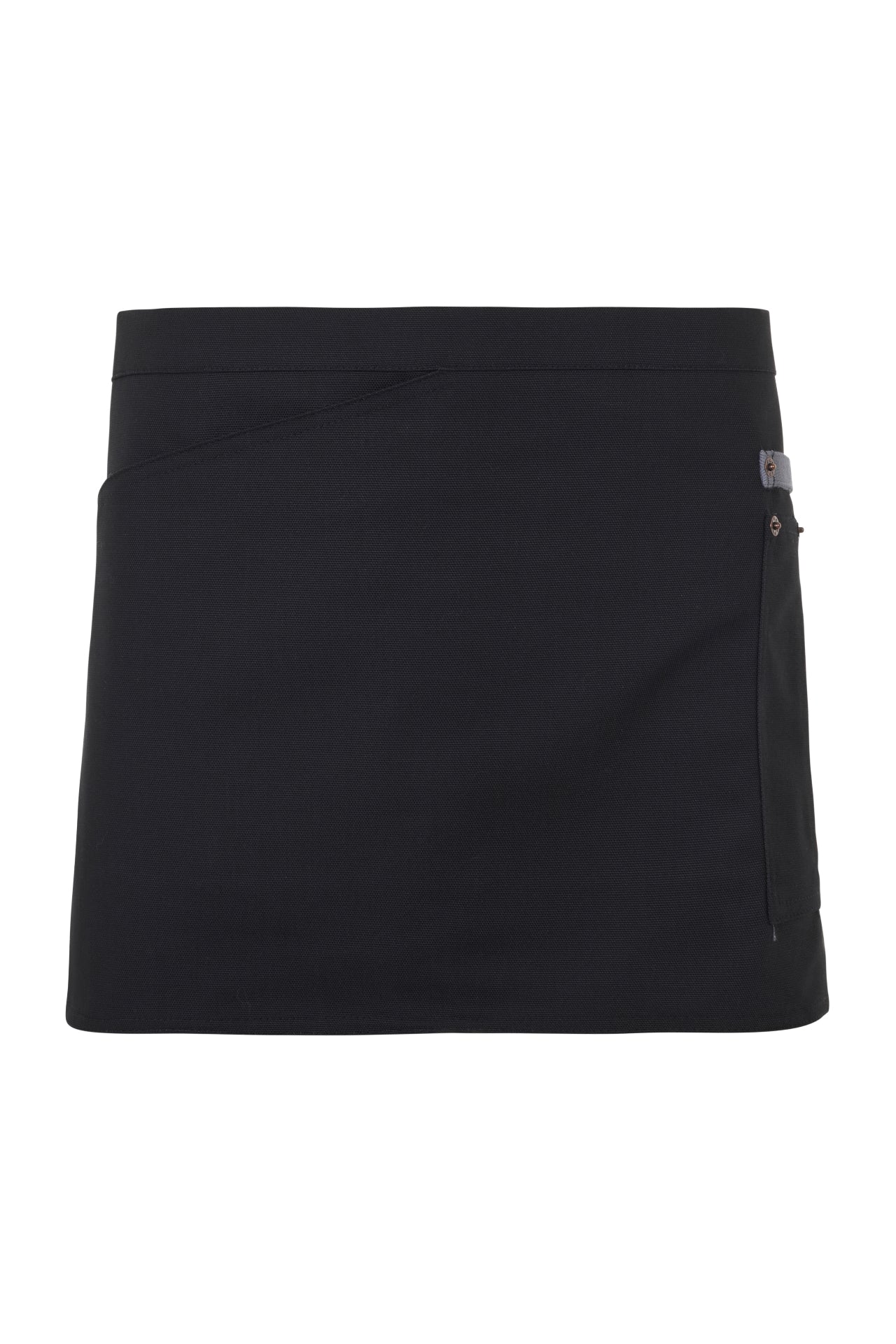 Delantal Corto Canvas Bicolor - Negro + Gris