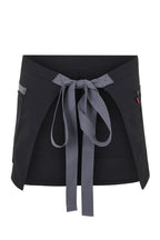 Delantal Corto Canvas Bicolor - Negro + Gris