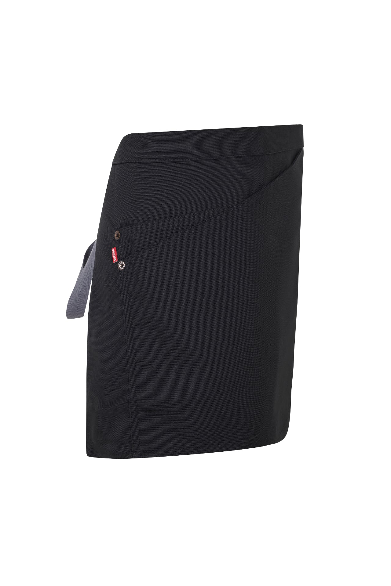 Delantal Corto Canvas Bicolor - Negro + Gris