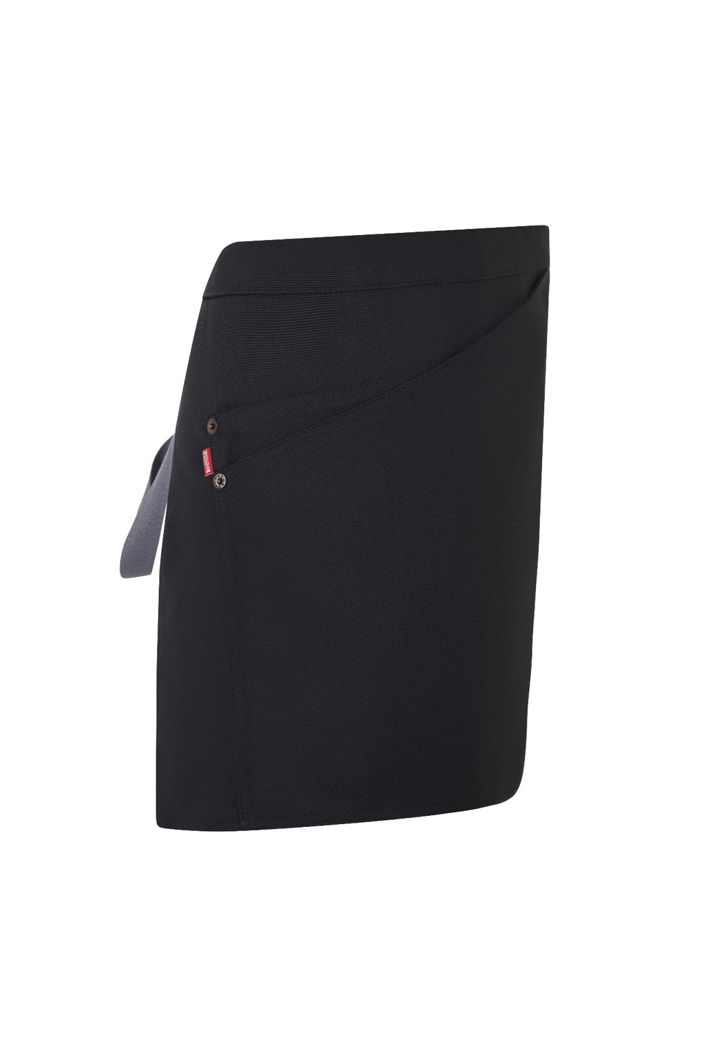 Delantal Corto Canvas Bicolor - Negro + Gris
