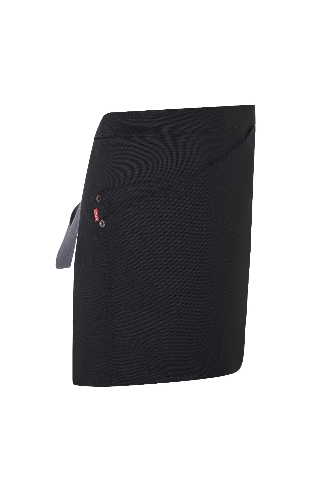 Delantal Corto Canvas Bicolor - Negro + Gris