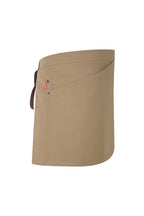 Delantal Corto Canvas Bicolor - Beige Arena + Marrón
