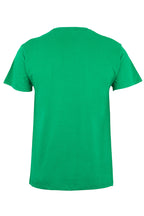 Vista trasera de la camiseta unisex Melbourne de apparel-pulse-store-9lnab en color verde kelly de algodón