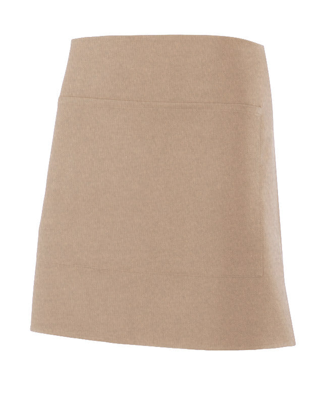 Delantal corto beige con bolsillo frontal de apparel-pulse-store-9lnab, ideal para hostelería y cocina profesional.
