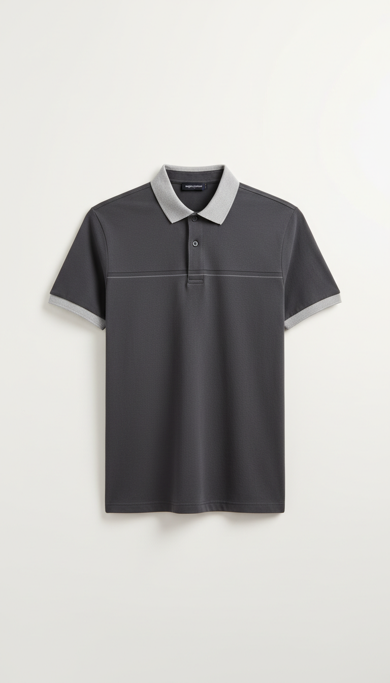 Polo Shirt in Urban Black